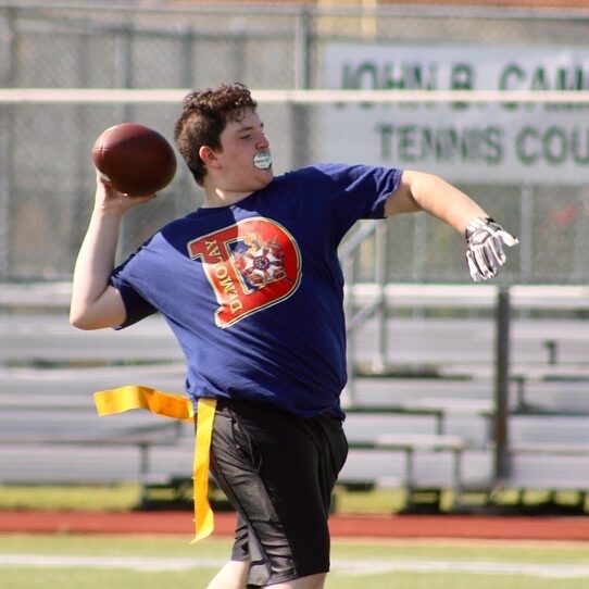 DeMolay Member Playing Football